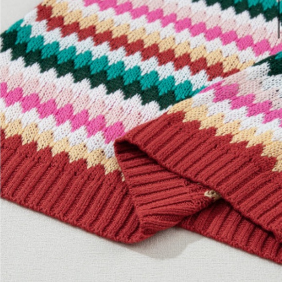 Eliana- Fiery Ruffle Sleeve Sweater Top - Picture 4 of 6